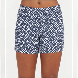 Spanx Navy Painted Polka Dot Sunshine 6" Shorts size extra large